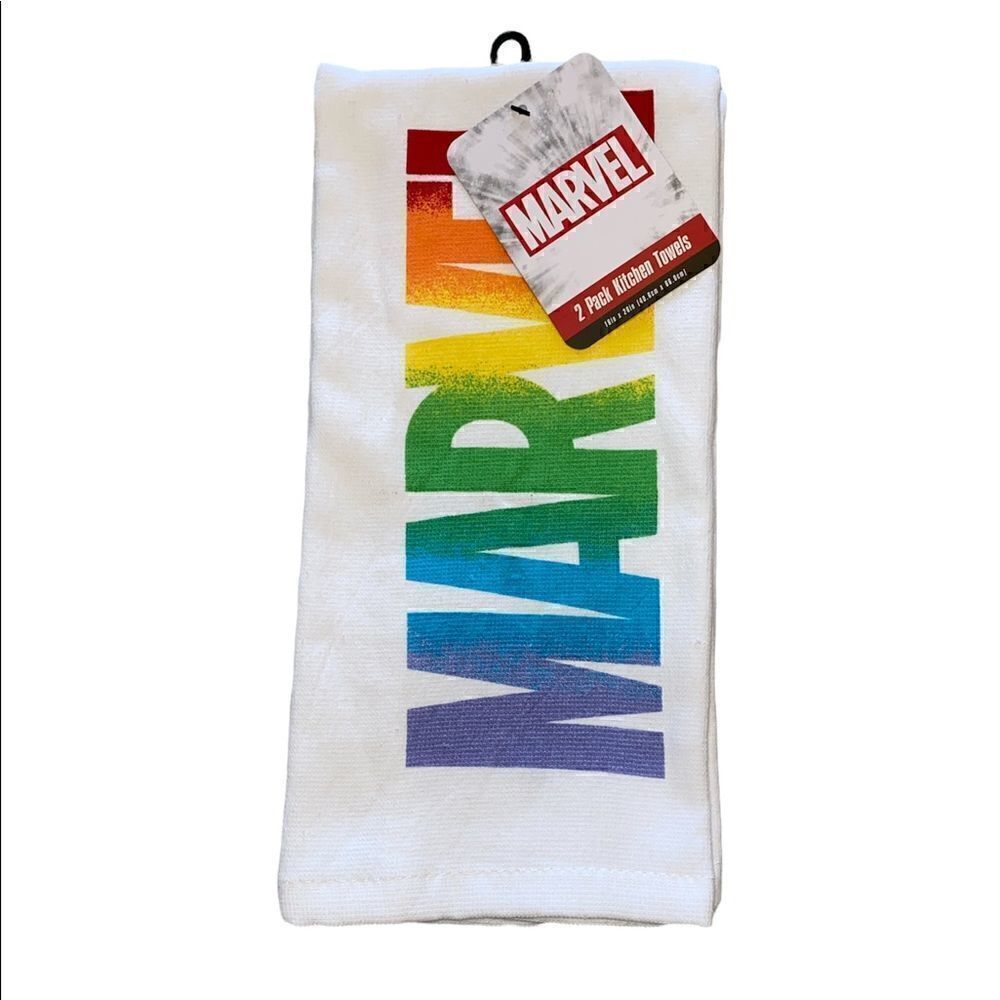 Disney Marvel Pride 2 Pack Kitchen Towels NWT